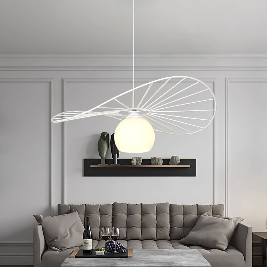 Fluora Hat Pendant Lamp Wire Sculptural