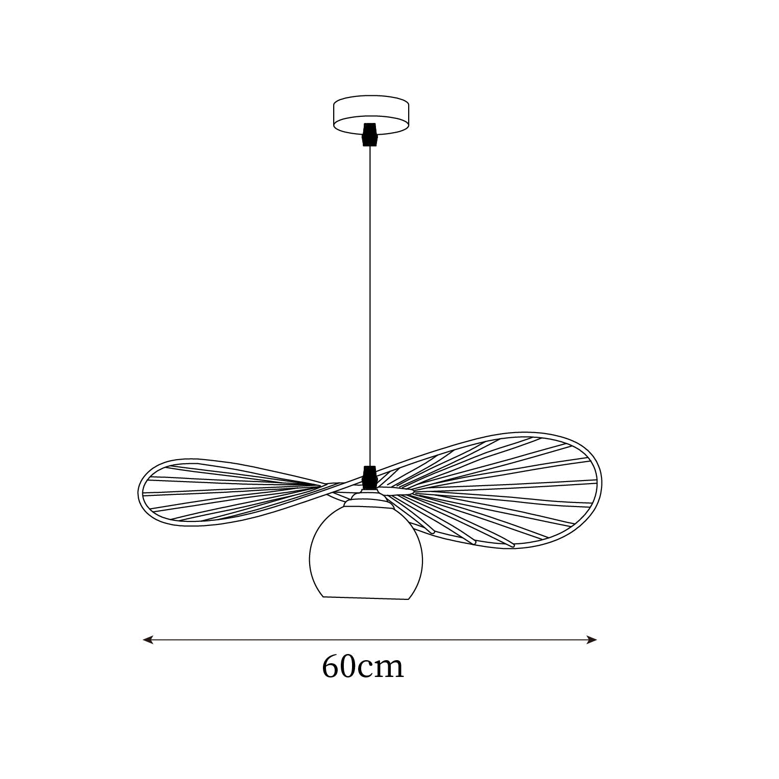 Fluora Hat Pendant Lamp Wire Sculptural
