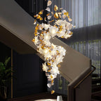 Araeos Flying Flowers Fluttering Brass Chandelier