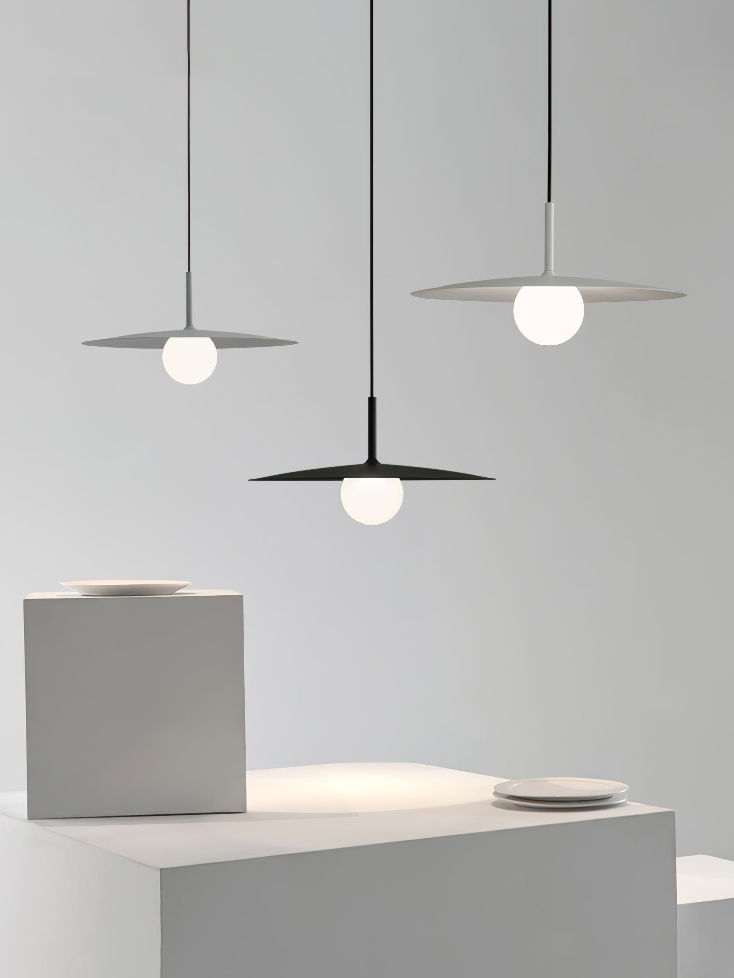 Lustra Pendant Lamp Plate Shade for Living Room