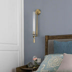 Ceshaisra French Classicism Plug-in Brass Glass Wall Lamp