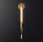 Lustra Wall Lamp Brass Minimalist Ribbed Glass