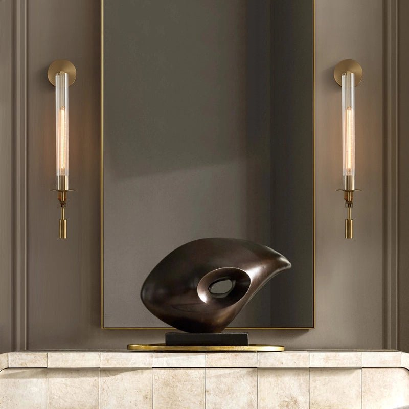Kristy Glass Indoor Wall Lamp Farmhouse