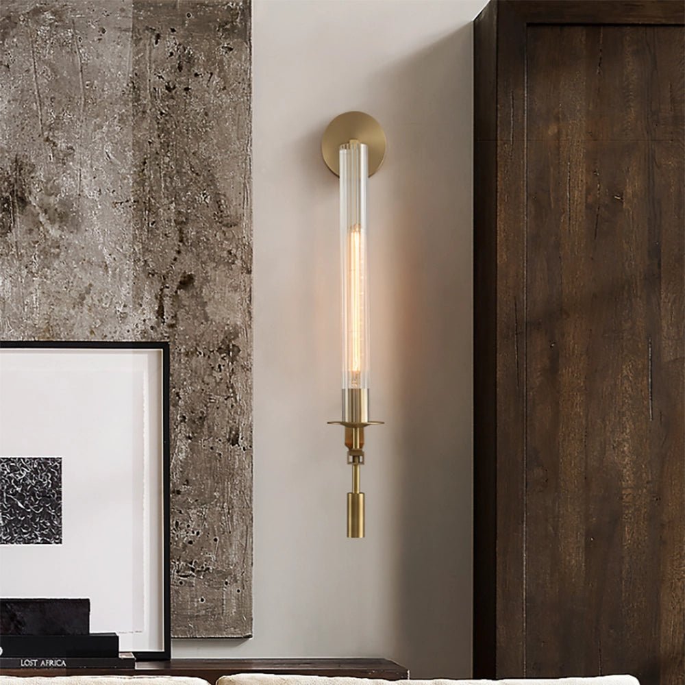 Kristy Glass Indoor Wall Lamp Farmhouse