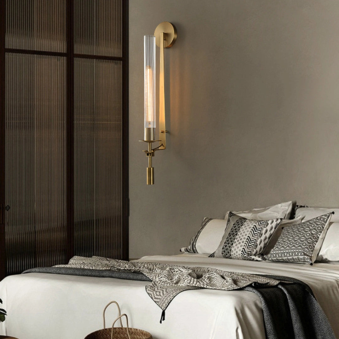 Kristy Glass Indoor Wall Lamp Farmhouse