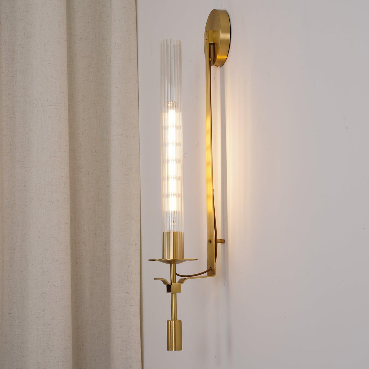 Kristy Glass Indoor Wall Lamp Farmhouse