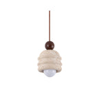 Ritta Travertine Ripple Pendant Light