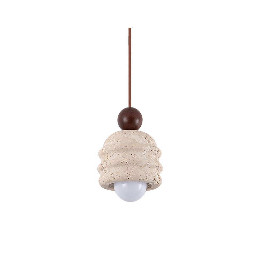 Ritta Travertine Ripple Pendant Light