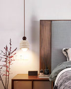 Ritta Travertine Ripple Pendant Light