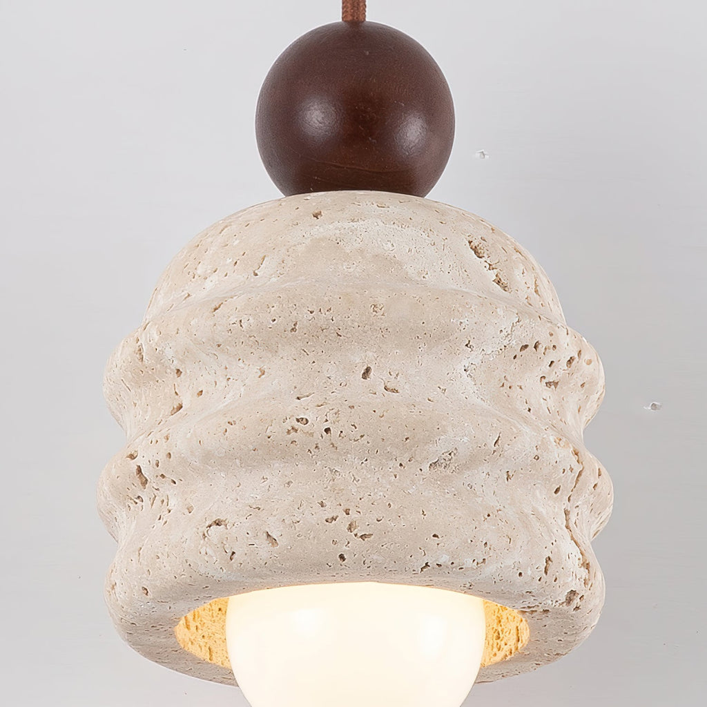 Ritta Travertine Ripple Pendant Light
