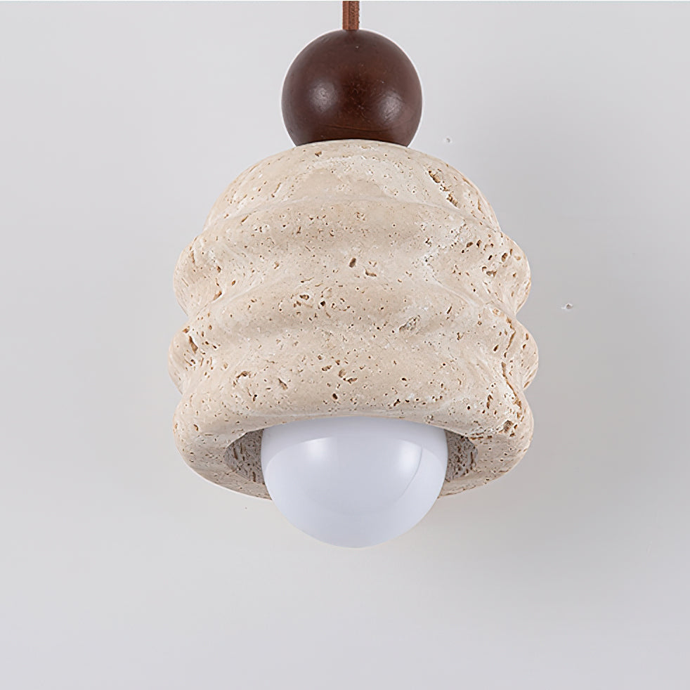Ritta Travertine Ripple Pendant Light