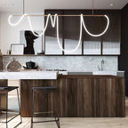 Lustra Chandelier Flexible Silicone Curve Modern Elegant
