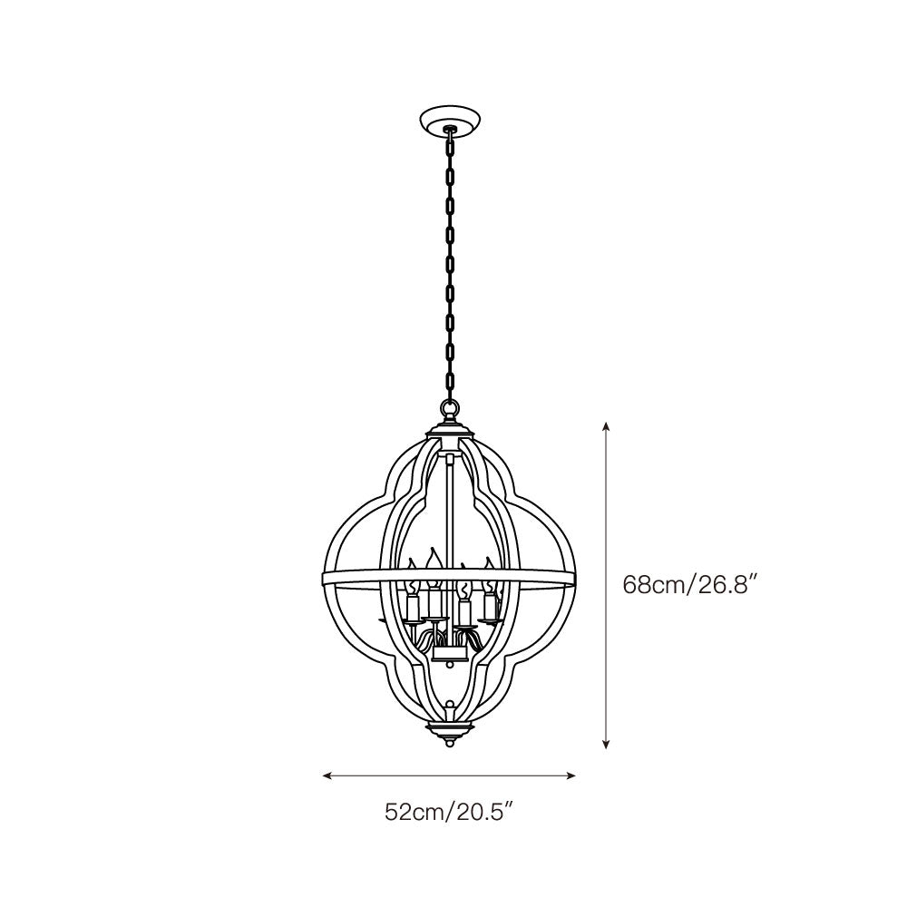 Cilorora Vintage Industrial Wood Pendant Lamp