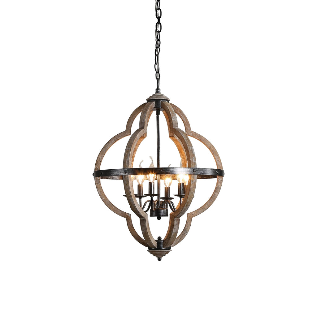 Cilorora Vintage Industrial Wood Pendant Lamp