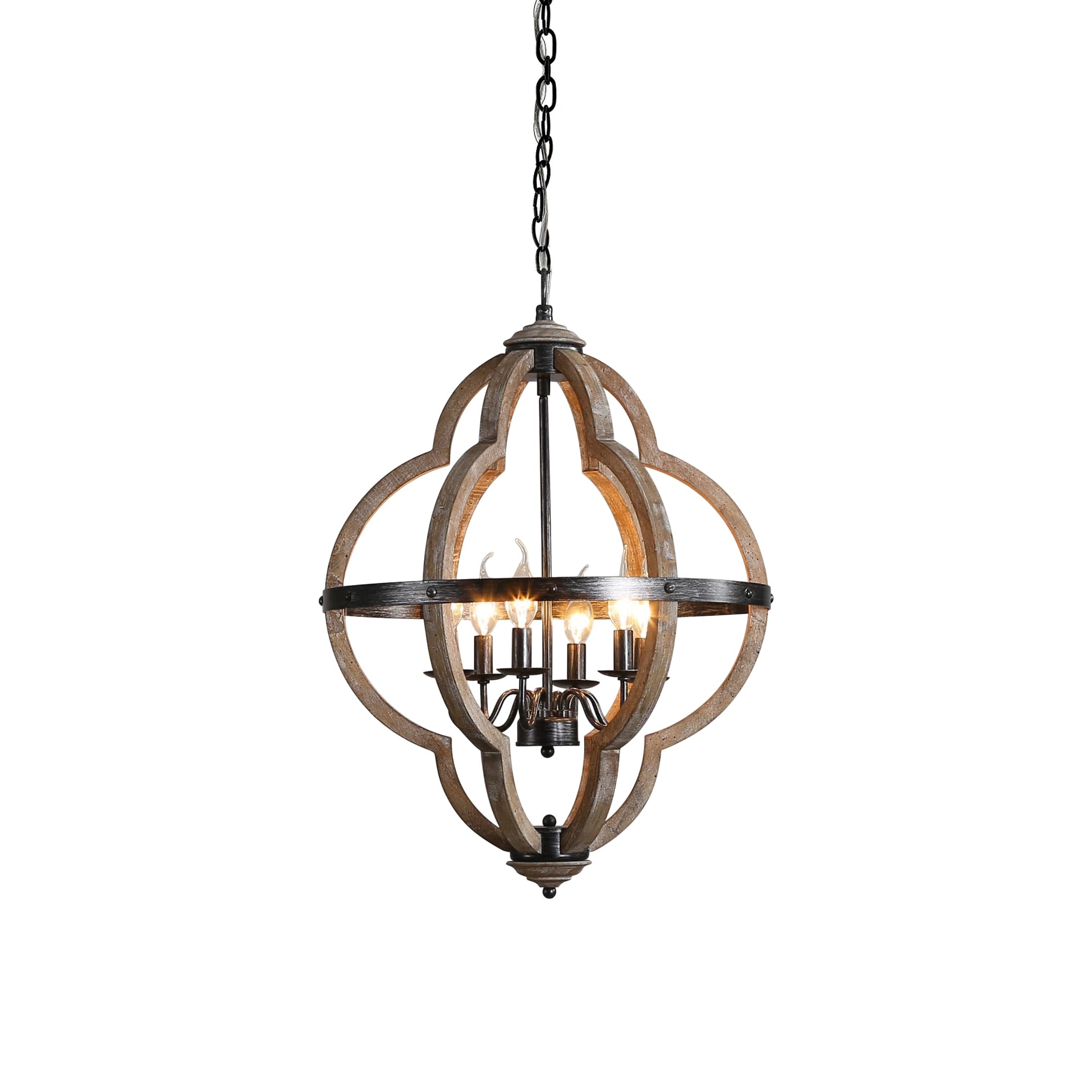 Cilorora Vintage Industrial Wood Pendant Lamp