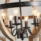 Cilorora Vintage Industrial Wood Pendant Lamp