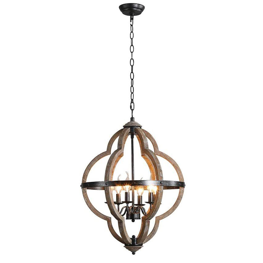 Cilorora Vintage Industrial Wood Pendant Lamp