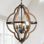 Cilorora Vintage Industrial Wood Pendant Lamp
