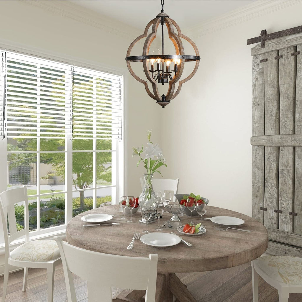 Cilorora Vintage Industrial Wood Pendant Lamp