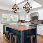 Cilorora Vintage Industrial Wood Pendant Lamp