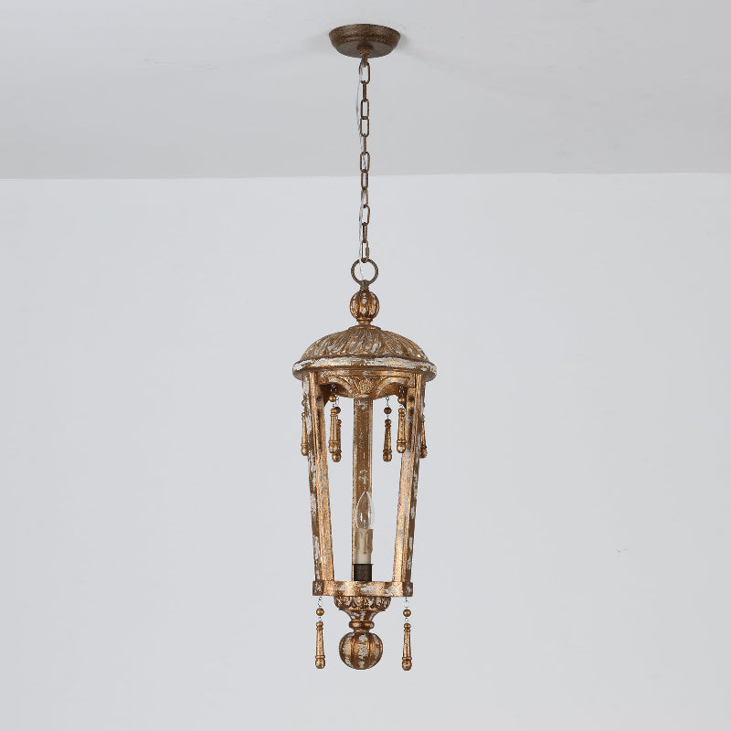 Nylire Individual Creativity Woodcarving Lantern Pendant Lamp