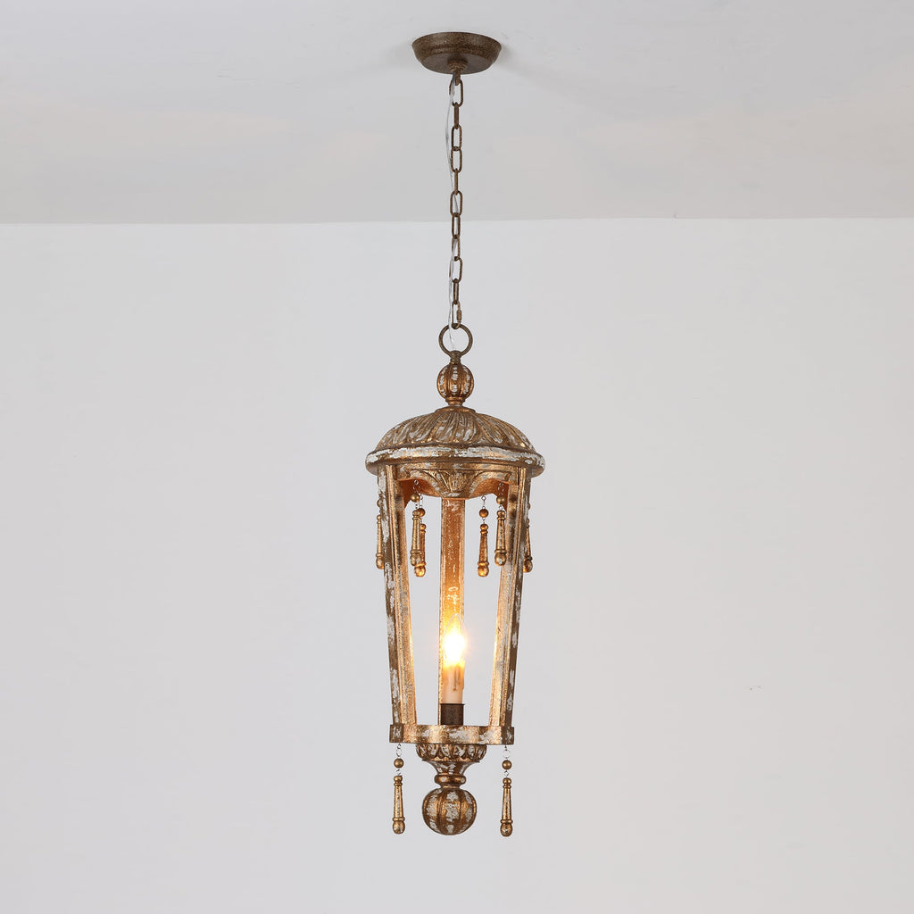Nylire Individual Creativity Woodcarving Lantern Pendant Lamp