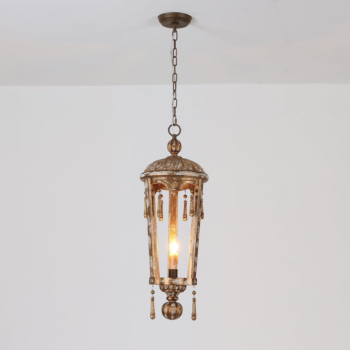 Nylire Individual Creativity Woodcarving Lantern Pendant Lamp