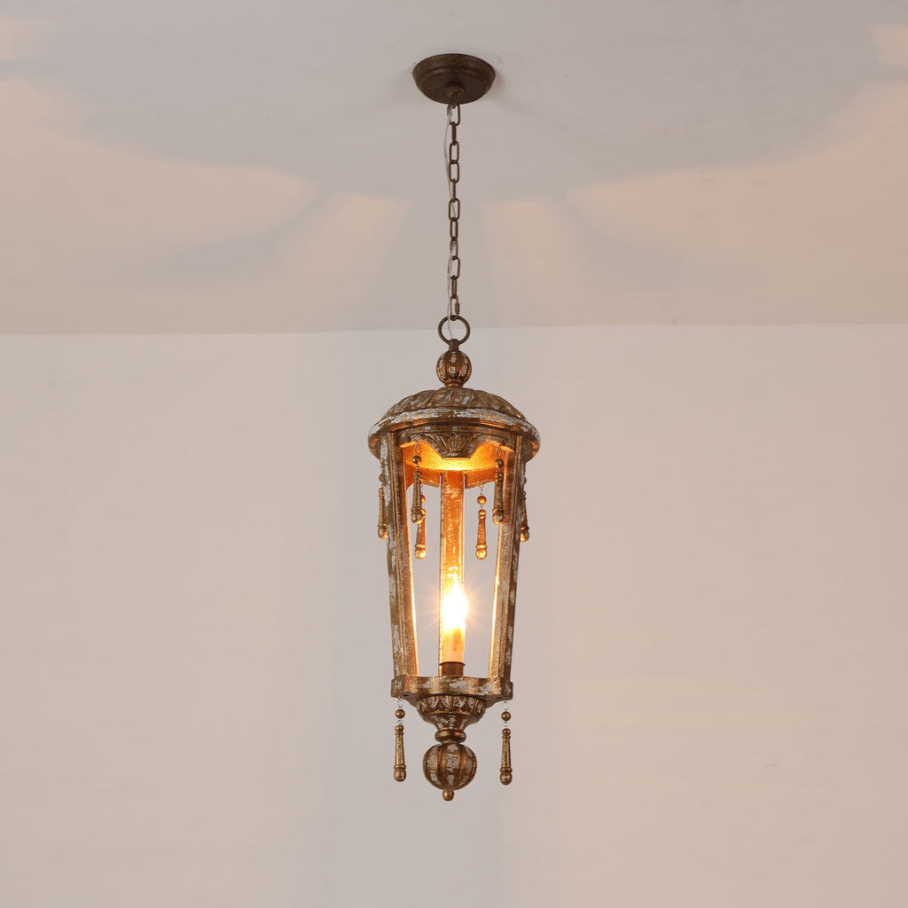 Nylire Individual Creativity Woodcarving Lantern Pendant Lamp