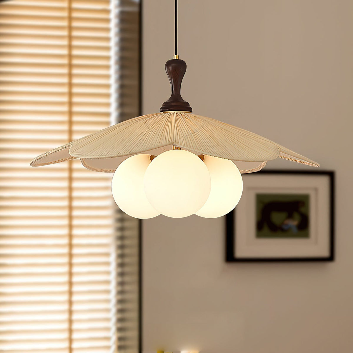 Froselia Modern Glass Wood Pendant Lamp