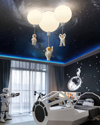 Solara Ceiling Light Acrylic Balloon Astronaut Playful Kids Room