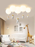 Solara Ceiling Light Acrylic Balloon Astronaut Playful Kids Room