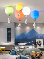 Solara Ceiling Light Acrylic Balloon Astronaut Playful Kids Room