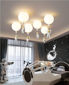 Solara Ceiling Light Acrylic Balloon Astronaut Playful Kids Room