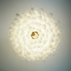 Aurora Chandelier White Murano Glass Petal Elegant
