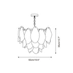 Fuchsia Chandelier Blush & Green Glass Petals - image 5