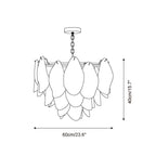 Fuchsia Chandelier Blush & Green Glass Petals - image 6