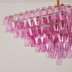 Aurora Chandelier Fuchsia Prism Inverted Pyramid