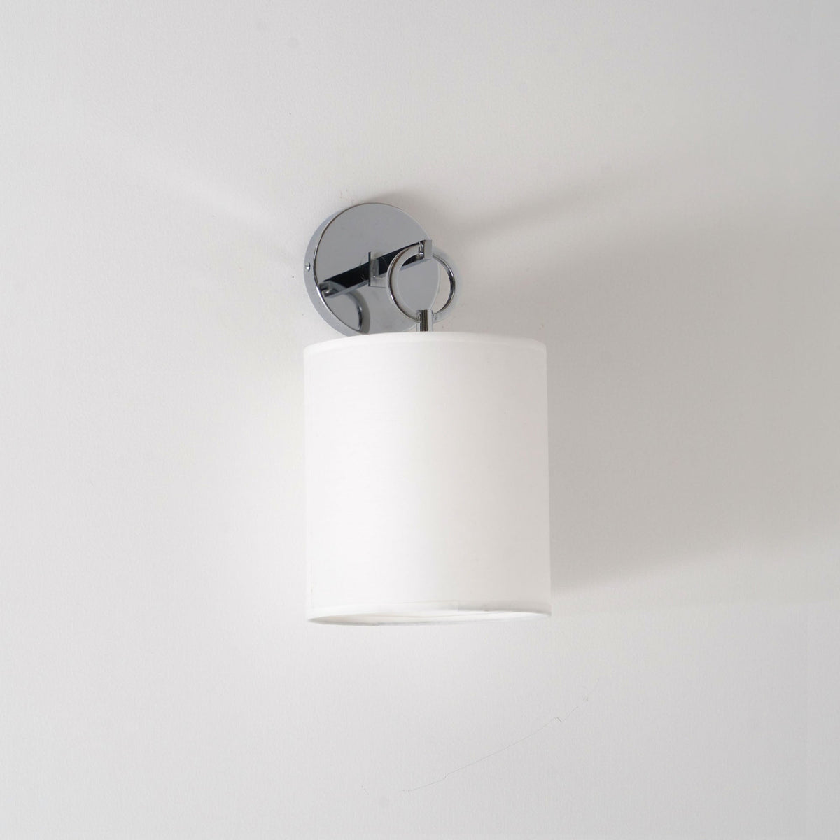 Cotheor Modern Minimalist Circle Brass Fabric Sconce Wall Lamp