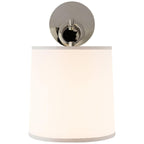 Cotheor Modern Minimalist Circle Brass Fabric Sconce Wall Lamp