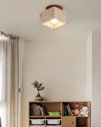 Ritta Sqaure&Round Ceiling Light  Black& Yellow Travertine