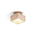 Ritta Sqaure&Round Ceiling Light  Black& Yellow Travertine