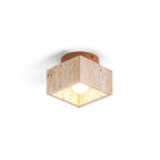 Ritta Sqaure&Round Ceiling Light  Black& Yellow Travertine