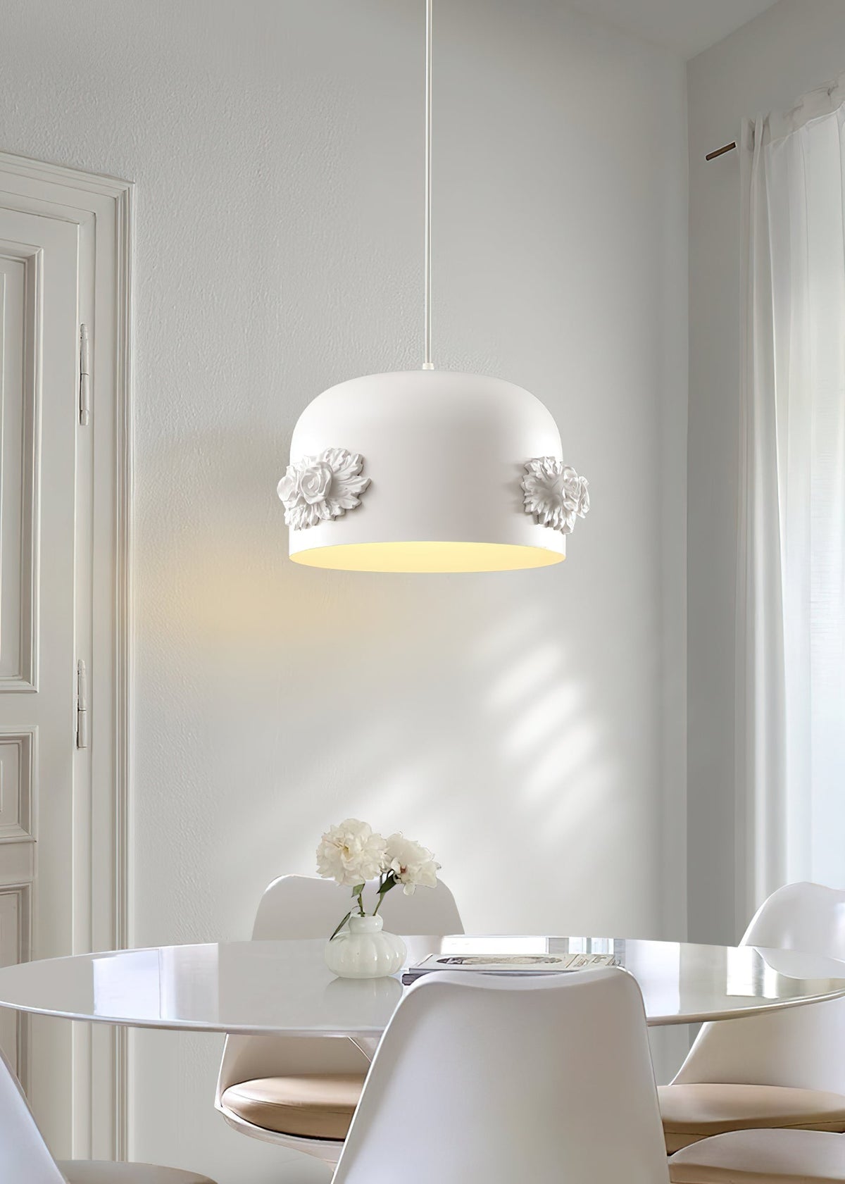 Gaina Pendant Lamp Floral Drum