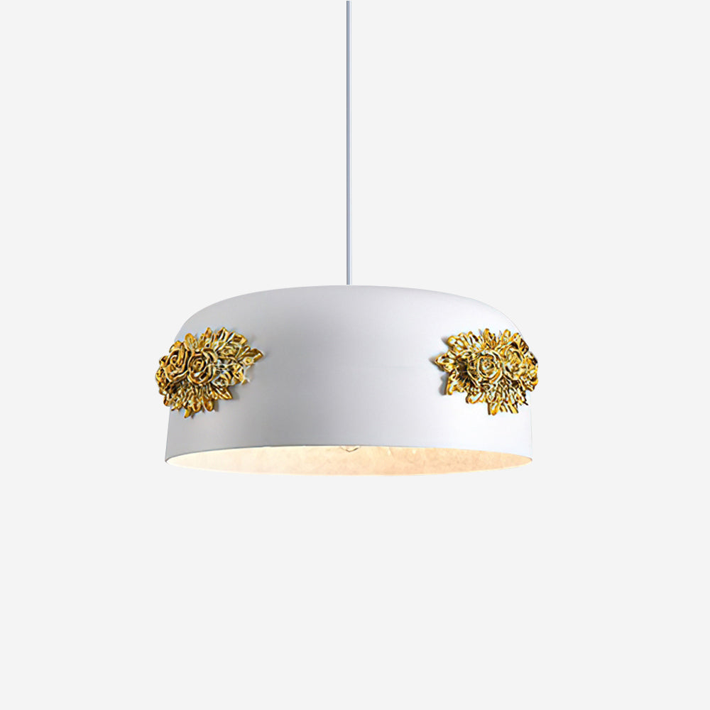 Gaina Pendant Lamp Floral Drum