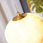 Goose Pendant Lamp Alabaster Brass Sophistication