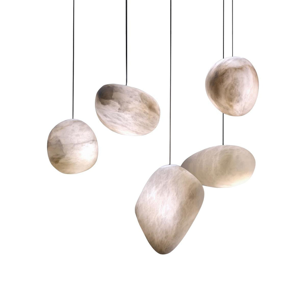 Codoriel Modern Minimalist Brass Alabaster Pendant Light