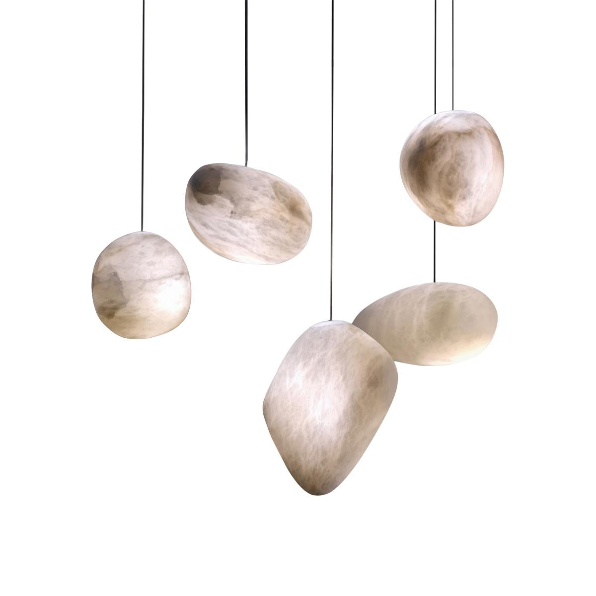 Codoriel Modern Minimalist Brass Alabaster Pendant Light