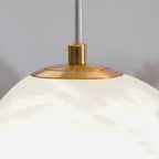 Codoriel Modern Minimalist Brass Alabaster Pendant Light