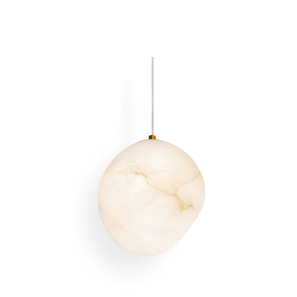 Goose Pendant Lamp Alabaster Brass Sophistication