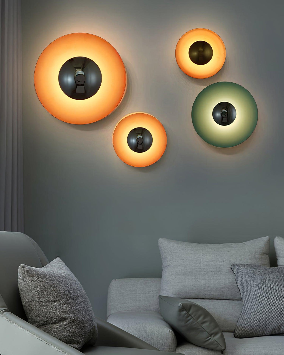 Wall Lamp Eclipse Inspired Halo Glow Modern Minimalist Art Accent